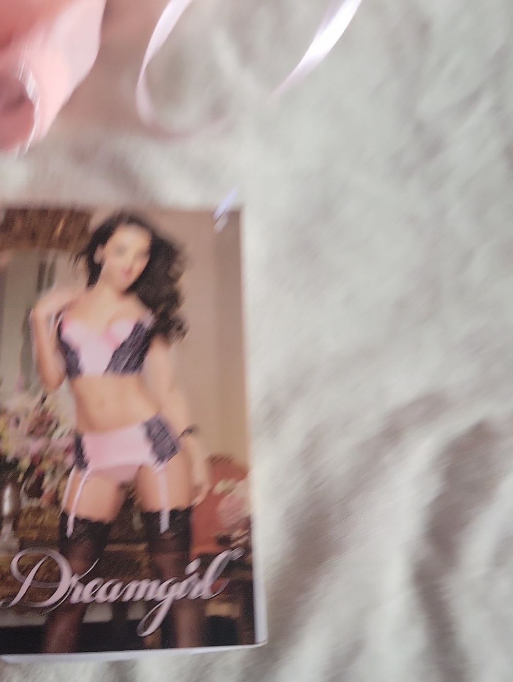 Dreamgirl Pink & Black Lace 3-Piece Lingerie Set with Garter